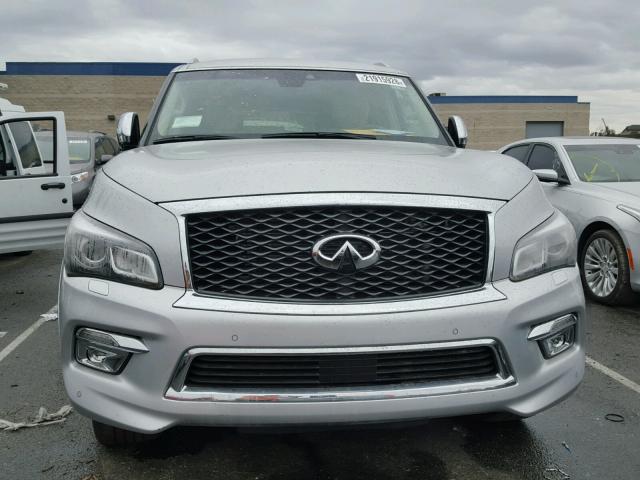 JN8AZ2NF5H9645886 - 2017 INFINITI QX80 BASE SILVER photo 9