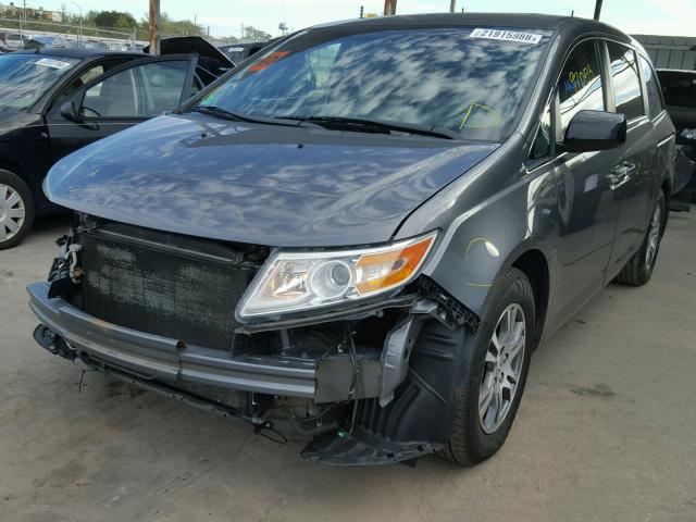 5FNRL5H66CB101523 - 2012 HONDA ODYSSEY EX GRAY photo 2