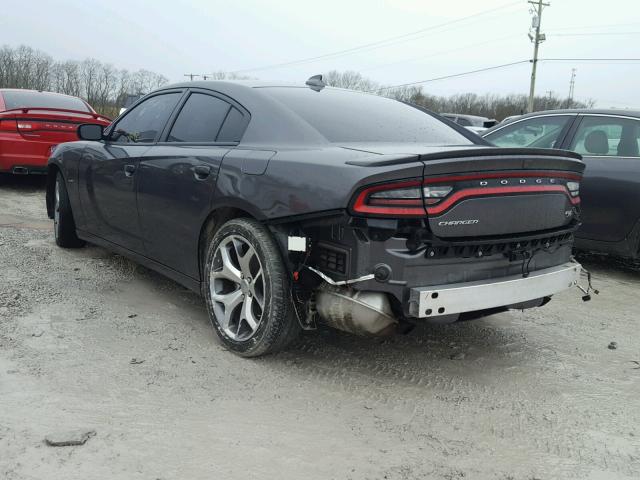 2C3CDXCT8FH801428 - 2015 DODGE CHARGER R/ GRAY photo 3