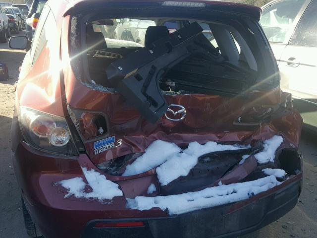 JM1BK344691223023 - 2009 MAZDA 3 S BURGUNDY photo 9