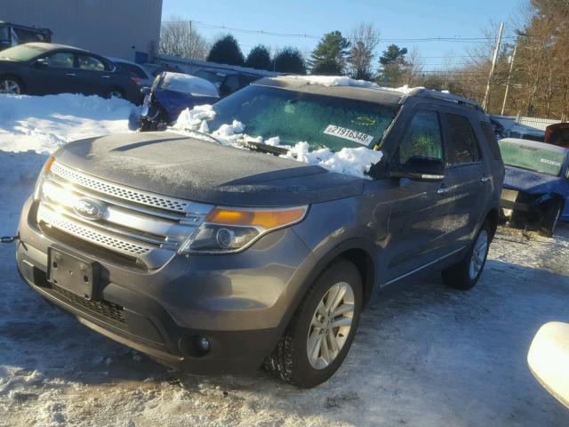 1FM5K8D89DGB74821 - 2013 FORD EXPLORER X GRAY photo 2