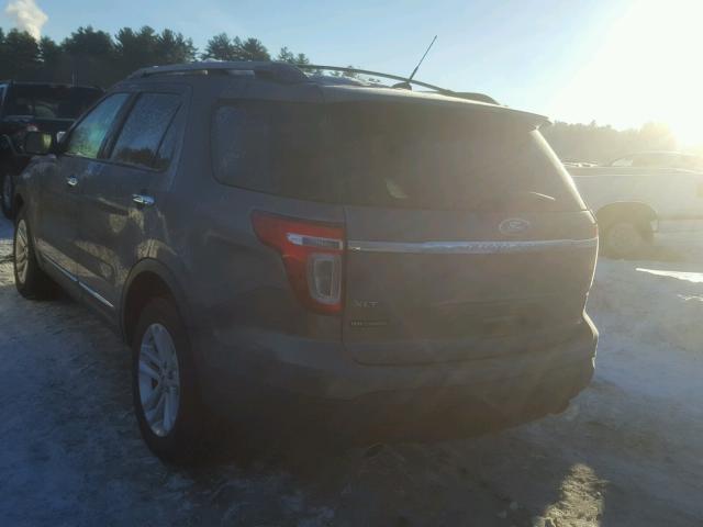 1FM5K8D89DGB74821 - 2013 FORD EXPLORER X GRAY photo 3