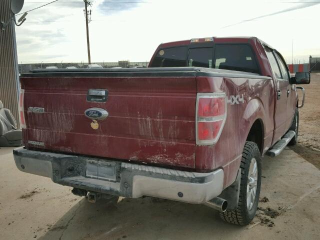 1FTFW1ET5EKF37685 - 2014 FORD F150 SUPER MAROON photo 4