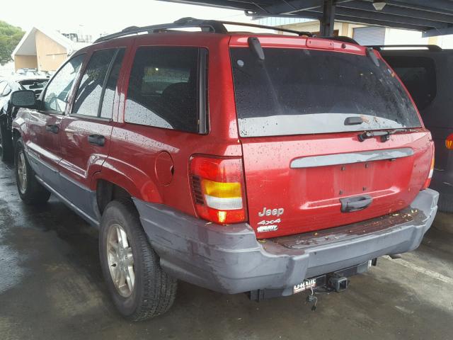 1J4GW48SX4C248944 - 2004 JEEP GRAND CHER RED photo 3