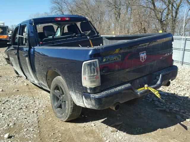 1C6RD7FT9CS342536 - 2012 DODGE RAM 1500 S BLUE photo 3