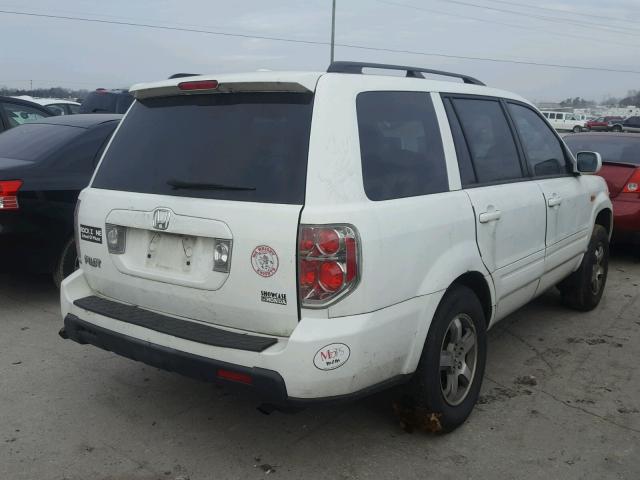 5FNYF28536B022694 - 2006 HONDA PILOT EX WHITE photo 4