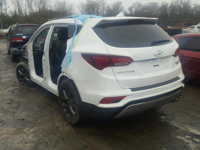 5XYZWDLA9HG467280 - 2017 HYUNDAI SANTA FE S WHITE photo 3