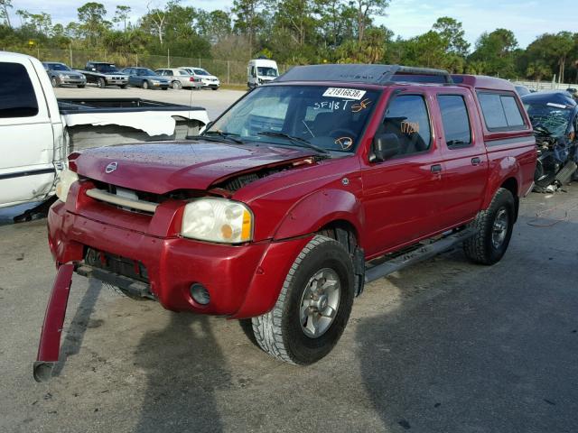 1N6ED27T84C429829 - 2004 NISSAN FRONTIER C BURGUNDY photo 2