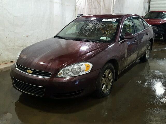 2G1WT58N079288657 - 2007 CHEVROLET IMPALA LT MAROON photo 2