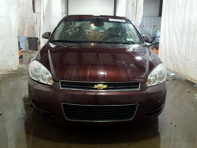 2G1WT58N079288657 - 2007 CHEVROLET IMPALA LT MAROON photo 9