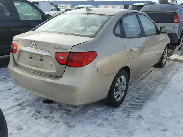 KMHDU4ADXAU938009 - 2010 HYUNDAI ELANTRA BL GOLD photo 4