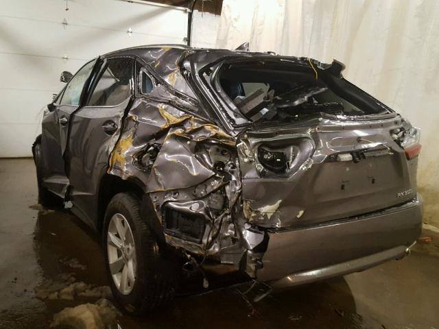 2T2BZMCA0GC031898 - 2016 LEXUS RX 350 GRAY photo 3