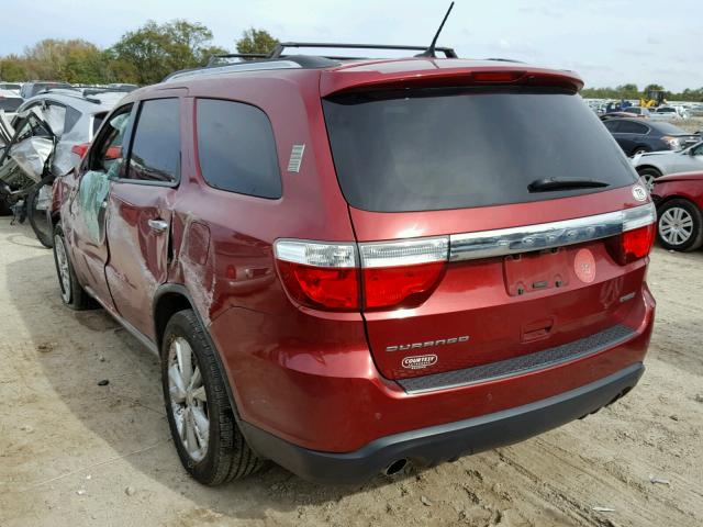 1C4SDHDTXDC590194 - 2013 DODGE DURANGO CR RED photo 3