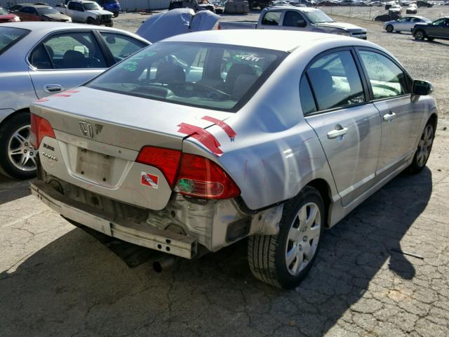 1HGFA16566L097357 - 2006 HONDA CIVIC LX SILVER photo 4