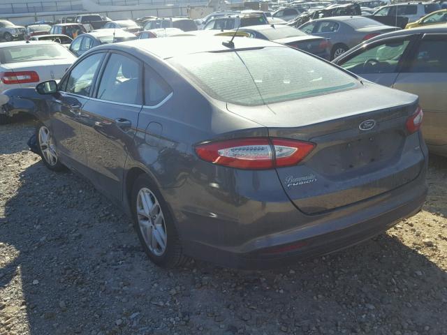 3FA6P0H76FR160289 - 2015 FORD FUSION SE GRAY photo 3