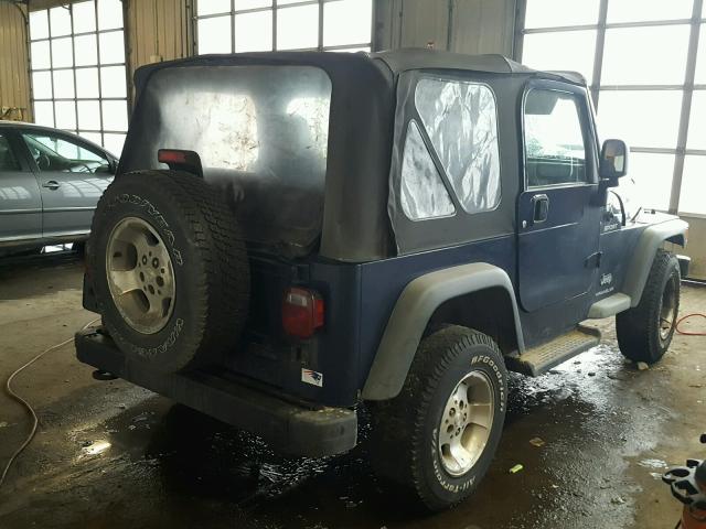 1J4FA49S23P311972 - 2003 JEEP WRANGLER / BLUE photo 4