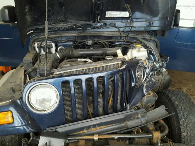 1J4FA49S23P311972 - 2003 JEEP WRANGLER / BLUE photo 7