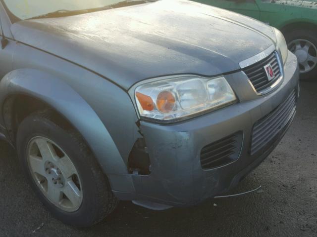 5GZCZ634X7S869013 - 2007 SATURN VUE BLUE photo 9