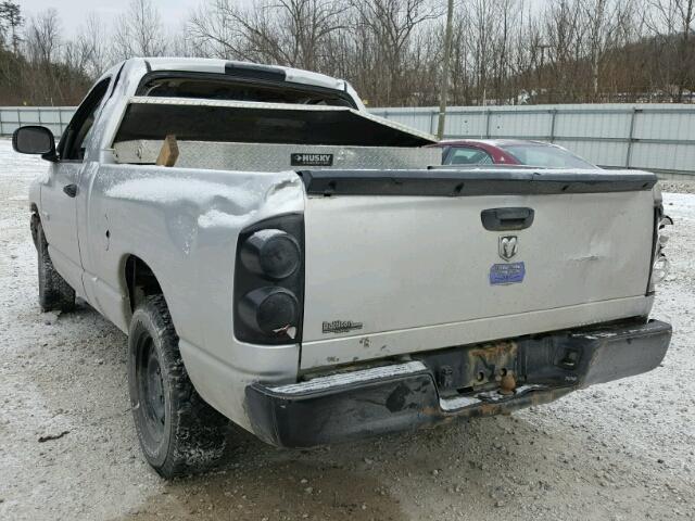 1D7HA16K18J149124 - 2008 DODGE RAM 1500 S SILVER photo 3