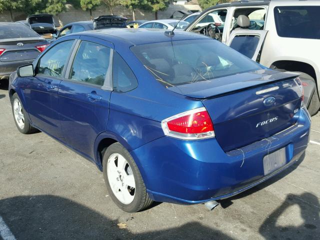 1FAHP36N59W260803 - 2009 FORD FOCUS SES BLUE photo 3