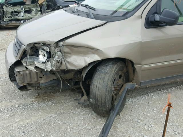 2FMZA57625BA85470 - 2005 FORD FREESTAR S GOLD photo 9