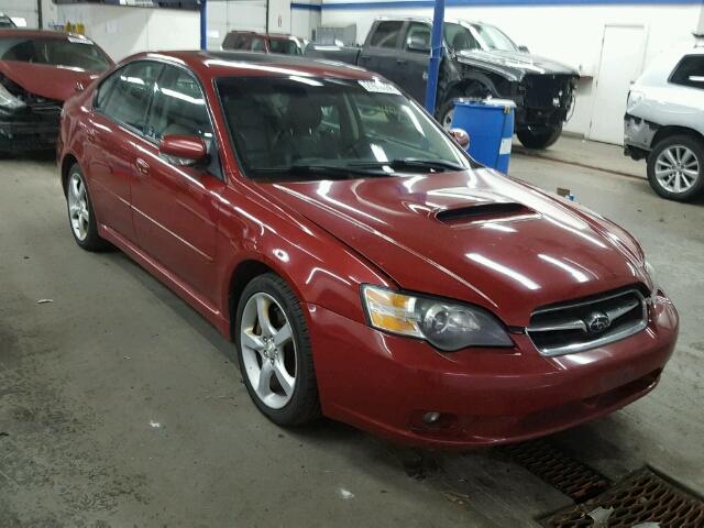 4S3BL676354207057 - 2005 SUBARU LEGACY GT RED photo 1