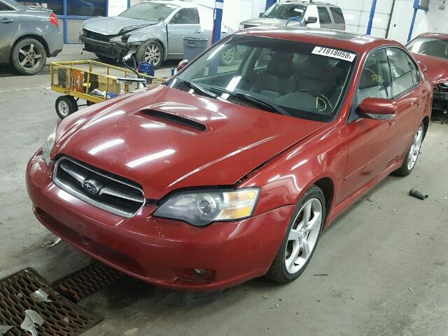 4S3BL676354207057 - 2005 SUBARU LEGACY GT RED photo 2