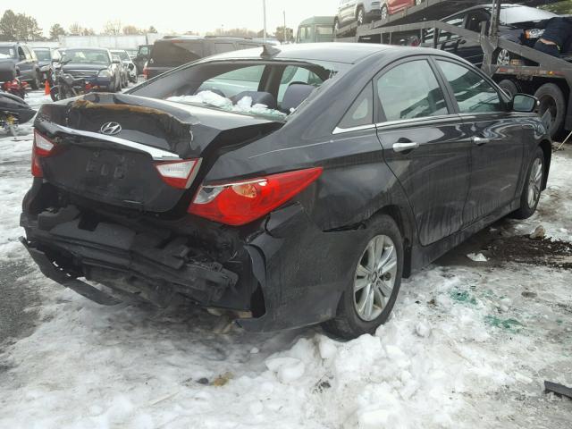 5NPEB4AC7EH935574 - 2014 HYUNDAI SONATA GLS BLACK photo 4