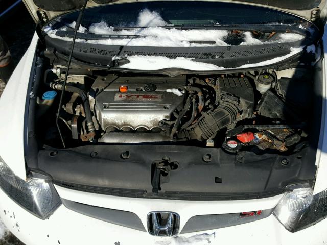 2HGFG21507H709028 - 2007 HONDA CIVIC SI WHITE photo 7