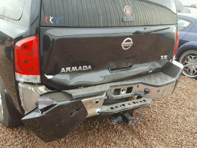 5N1BA08C07N721674 - 2007 NISSAN ARMADA SE BLACK photo 9