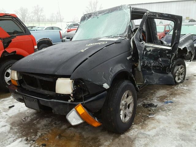 1FTYR10C4YTA36244 - 2000 FORD RANGER BLACK photo 2