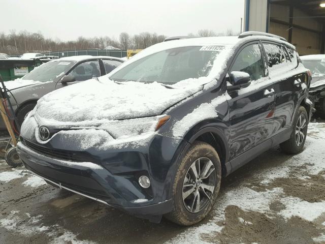 2T3RFREV7JW703459 - 2018 TOYOTA RAV4 ADVEN TURQUOISE photo 2