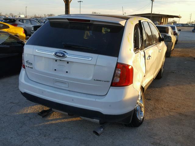 2FMDK3KC9BBB07338 - 2011 FORD EDGE LIMIT WHITE photo 4