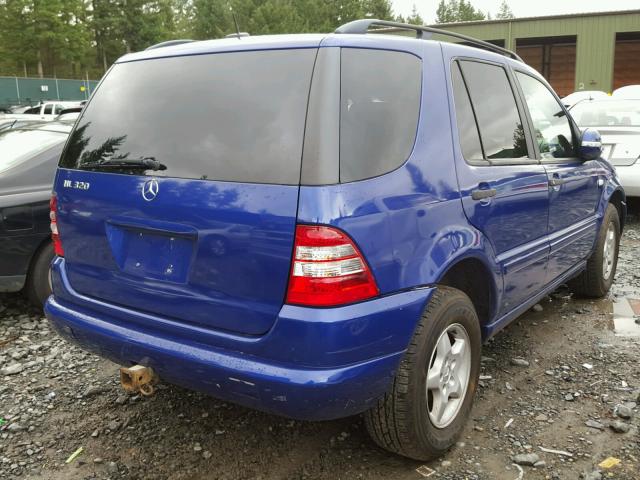 4JGAB54E0YA206969 - 2000 MERCEDES-BENZ ML 320 BLUE photo 4