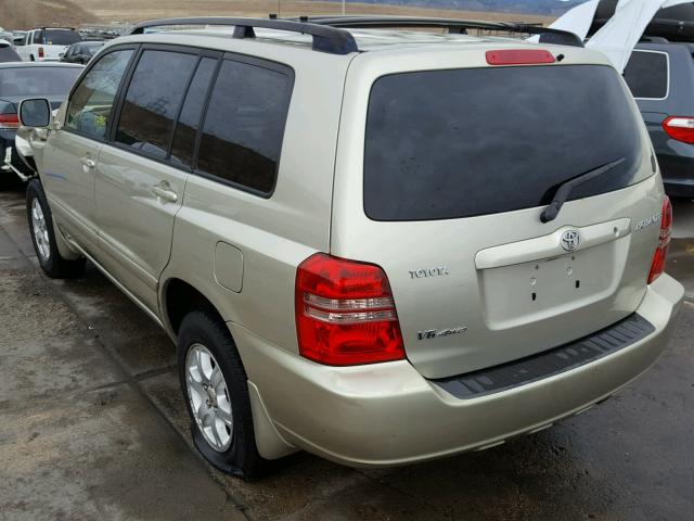 JTEHF21A930133232 - 2003 TOYOTA HIGHLANDER TAN photo 3