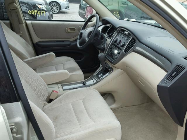 JTEHF21A930133232 - 2003 TOYOTA HIGHLANDER TAN photo 5