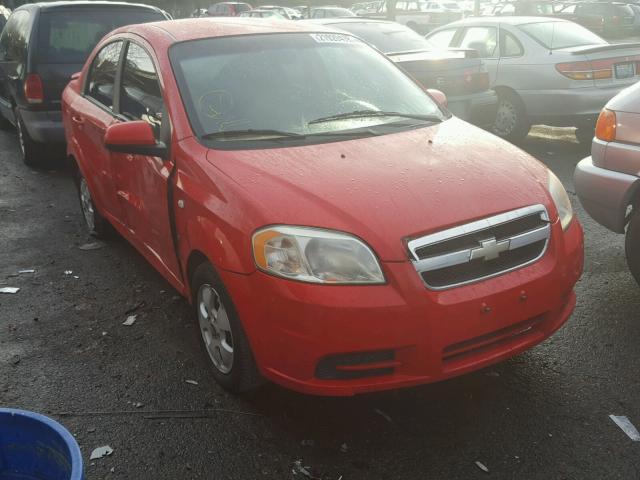 KL1TD56607B056665 - 2007 CHEVROLET AVEO/LS RED photo 1