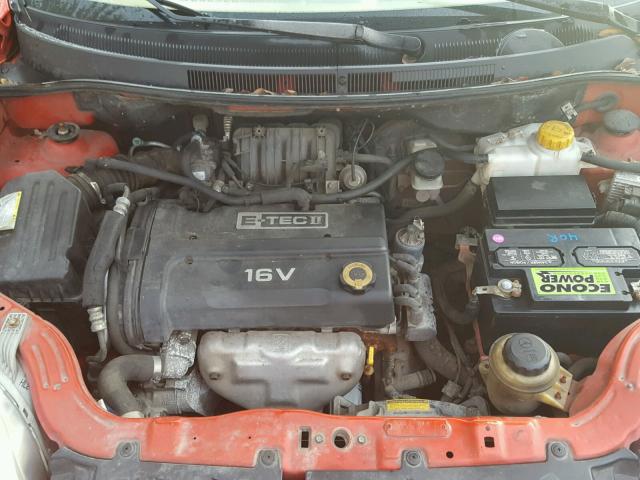 KL1TD56607B056665 - 2007 CHEVROLET AVEO/LS RED photo 7