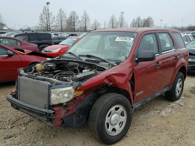 1FMCU02Z08KE47873 - 2008 FORD ESCAPE XLS RED photo 2