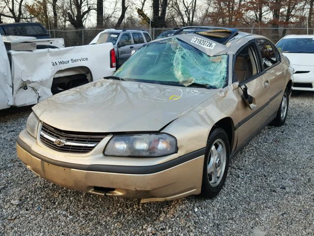 2G1WF52E659380854 - 2005 CHEVROLET IMPALA GOLD photo 2