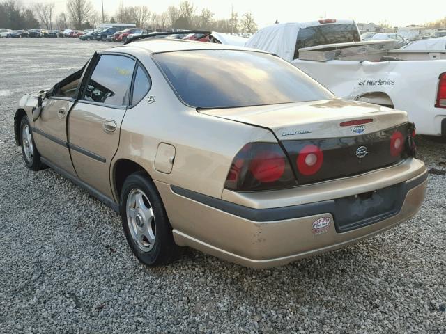 2G1WF52E659380854 - 2005 CHEVROLET IMPALA GOLD photo 3