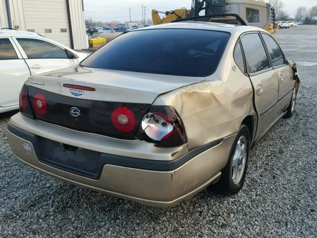 2G1WF52E659380854 - 2005 CHEVROLET IMPALA GOLD photo 4