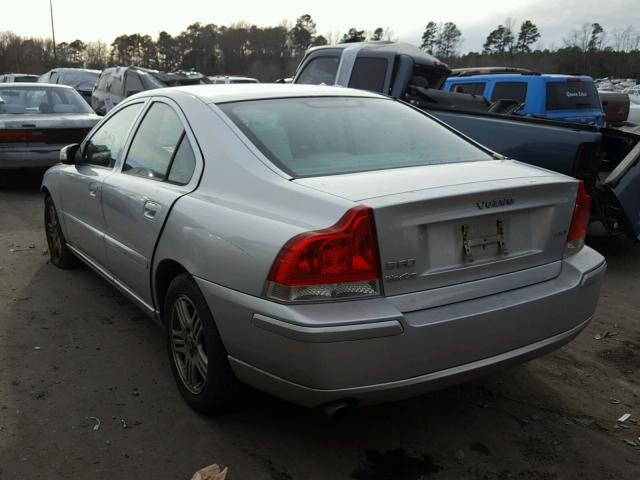 YV1RS592272615662 - 2007 VOLVO S60 2.5T SILVER photo 3