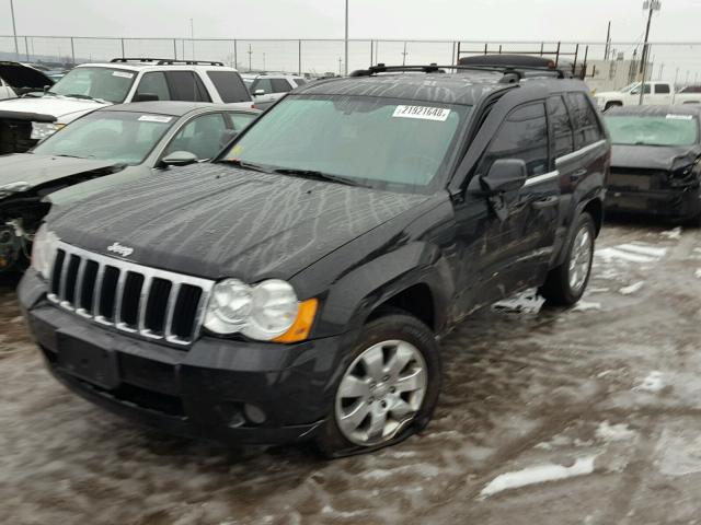 1J8HR58278C191088 - 2008 JEEP GRAND CHER BLACK photo 2