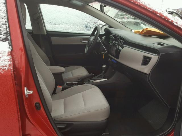 2T1BURHEXEC019170 - 2014 TOYOTA COROLLA L RED photo 5