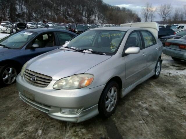 2T1BR32E13C142733 - 2003 TOYOTA COROLLA CE SILVER photo 2