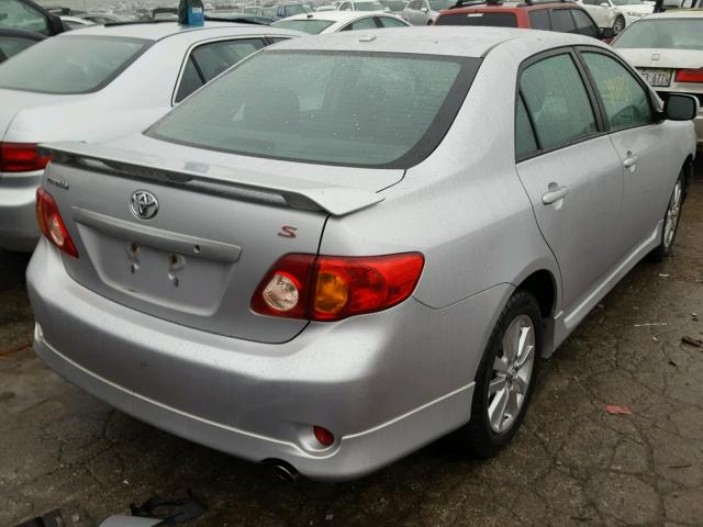 2T1BU4EE5AC515821 - 2010 TOYOTA COROLLA BA SILVER photo 4