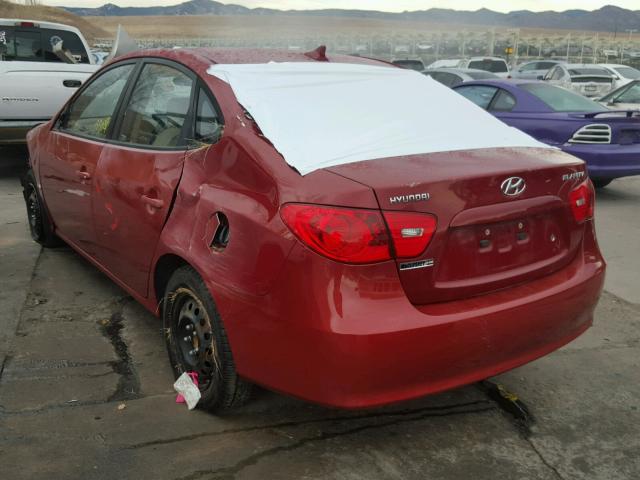 KMHDU46DX9U661933 - 2009 HYUNDAI ELANTRA GL RED photo 3