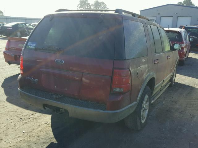 1FMZU74K24UB24362 - 2004 FORD EXPLORER E MAROON photo 4