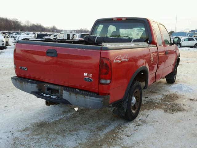 1FTRX18W21NB87425 - 2001 FORD F150 RED photo 4